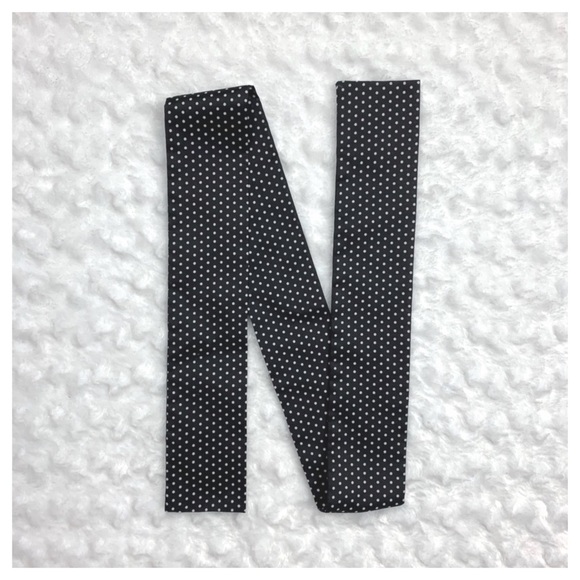 Vintage Accessories - VINTAGE• BLACK WHITE POLKA DOT SCARF